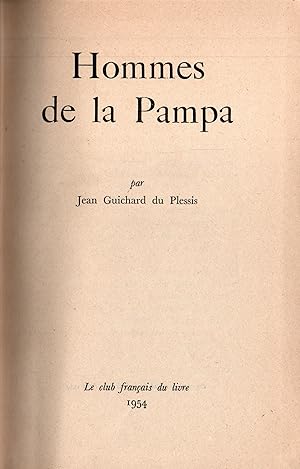 Seller image for Hommes de la Pampa for sale by JP Livres