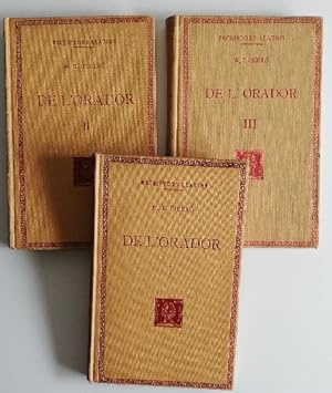 CICERÓ: DE L'ORADOR (3 vols. En Catalán) 1929