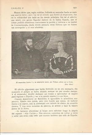 Seller image for LAMINA 24281: Los emperadores Carlos V e Isabel, por Tiziano for sale by EL BOLETIN