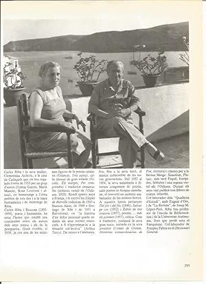 Immagine del venditore per LAMINA 24017: Carles Riba y Clementina Arderiu en Cadaques. 1953 venduto da EL BOLETIN