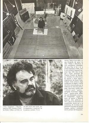 Seller image for LAMINA 24035: Antoni Tapies en su taller. 1972 for sale by EL BOLETIN