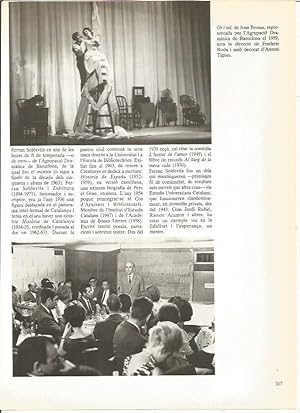 Seller image for LAMINA 24028: Representacion en 1959 de Or i Sal con decorado de Antoni Tapies for sale by EL BOLETIN