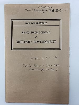 Basic Field Manual: Military Government FM 27-5