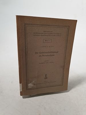 Bild des Verkufers fr Die GottebenbildlichKeit im MoralsubjeKt. Nach Thomas von Aquin. zum Verkauf von Antiquariat Bookfarm