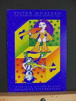 Psychedelic Solution Postcard: Victor Moscoso "1966 Drawings, Prints, Paintings 1987"