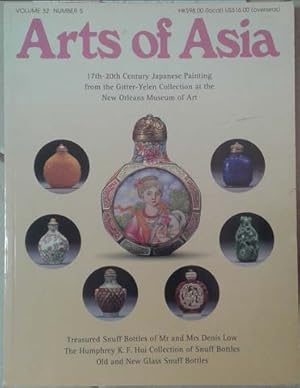 Seller image for Arts of Asia (Sep-Oct 2002) Treasured Snuff Bottles from the Collection of Mr & Mrs Denis Low, The Humphrey K.F. Hui Collection of Snuff Bottles: Inkplay in Microcosm, Meetings in Support ofInkplay in Microcosm with Masters Wang Xisan and Liu Shouben, for sale by SEATE BOOKS