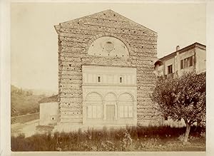 [FOTOGRAFIA, BADIA FIESOLANA]. Firenze, contorni. Badia Fiesolana, la facciata (Brunelleschi).