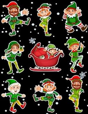 Seller image for Christmas Holiday Sticker Album Dancing Elves: 100 Plus Pages for Permanent Sticker Collection, Activity Book for Boys and Girls - 8.5 by 11 for sale by GreatBookPrices