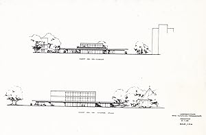 Original-Architektenentwürfe zu dem Bauprojekt: Ladenzentrum Ecke Clayallee/Potsdamer Straße in B...