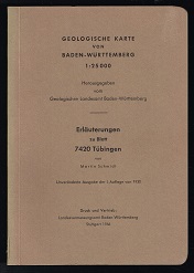 Geologische Karte von Baden-Württemberg 1:25.000: Erläuterungen zu Blatt 7420 Tübingen. -