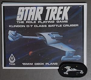 Klingon D-7 Class Battle Cruiser Game 15mm Deck Plans Vintage, with bonus Cloth Patch (Star Trek ...