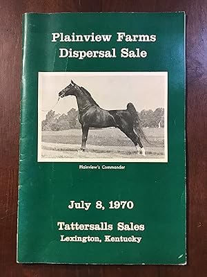 Plainview Farms Dispersal Sale: July 8, 1970 Tattersalls Sales, Lexington, Kentucky