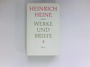 Bild des Verkufers fr Heine, Heinrich: Werke und Briefe; Teil: 4 : Der Rabbi von Bacherach; Aus den Memoiren des Herren von Schnabelewopski. Florentinische Nchte. Kleine Schriften : 1820 - 1831 [u.a.] zum Verkauf von Antiquariat Buchhandel Daniel Viertel