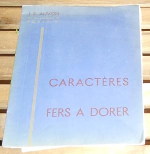 J.-B. Alivon Caractères Fers à Dorer