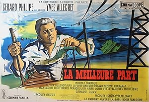 "LA MEILLEURE PART" Réalisé par Yves ALLEGRET en 1955 avec Gérard PHILIPE / Affiche originale ent...