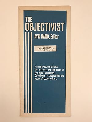 Imagen del vendedor de The Objectivist Monthly Journal order form a la venta por Old New York Book Shop, ABAA