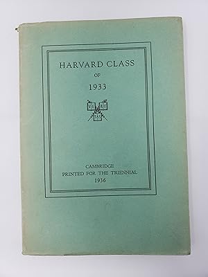 Harvard Class of 1933 - Printed for the Triennial