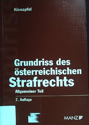 Seller image for Grundri des sterreichischen Strafrechts; Allgemeiner Teil. for sale by books4less (Versandantiquariat Petra Gros GmbH & Co. KG)