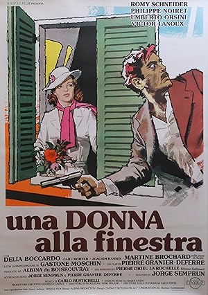 "UNE FEMME A SA FENÊTRE" Affiche originale italienne entoilée / Réalisé par Pierre GRANIER-DEFERR...