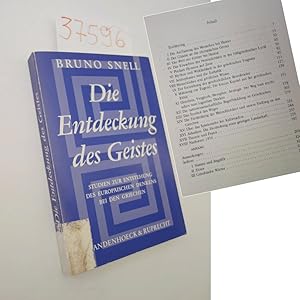 Die Entdeckung des Geistes. Studien zur Entstehung des europäischen Denkens bei den Griechen