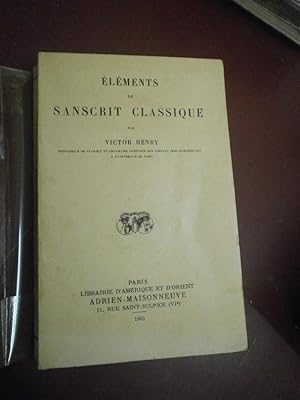 Eléments de sanscrit classique.