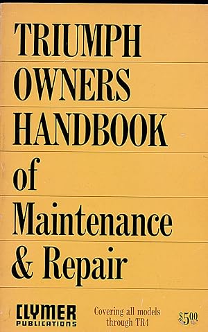 Triumph owners handbook of Maintenance & Repair