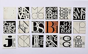 Image du vendeur pour 18 Original Fluxus Monogram Cards mis en vente par William Allen Word & Image
