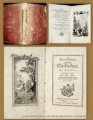 Image du vendeur pour Herrn von Canitz smtliche Gedichte : Mit Kupfern gez. von S**. H**. G** mis en vente par ANTIQUARIAT.WIEN Fine Books & Prints