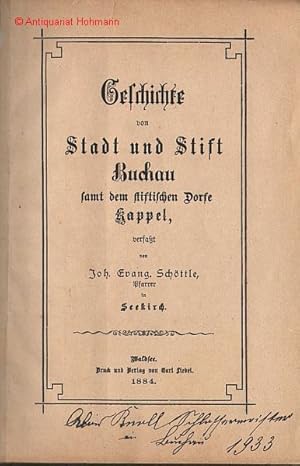 Geschichte von Stadt und Stift Buchau samt dem stiftischen Dorfe Kappel.