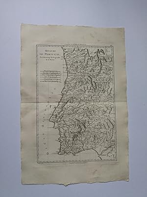 Mapa antiguo siglo XVIII Portugal 1787