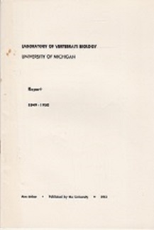 Bild des Verkufers fr Laboratory of Vertebrate Biology, University of Michigan. Report 1949-1950. zum Verkauf von Buchversand Joachim Neumann