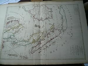 Bild des Verkufers fr Le Royaume de Siam avec les royaumes qui luy sont tributaires. Et les isles Sumatra Andemaon.: Mortier, Pierre (1661-1711), from Atlas Maritimus, fist edition, anno 1700, contemporary colours, printed on thick paper. Very good condition. Engraved map (82.6 x 58.2 cm) on two joined sheets with contemporary partial handcoloring and coloring in outline. The map extends from Thailand, Cambodia, Vietnam, and the Malay Peninsula and the Gulf of Bengal in the north, to Java and Sumatra in the south, centered on Malacca and Borneo. There is a note about a discovery attributed to the Portuguese captain Pedro Bertollo ("Pierre Bertollo") near Singapore, referred to as the "Canal de Consicao de N(uestra) S(enhora)," in 1633-the same year that the zum Verkauf von Hammelburger Antiquariat