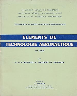 Bild des Verkufers fr Elements de technologie aronautique zum Verkauf von Le Petit Livraire