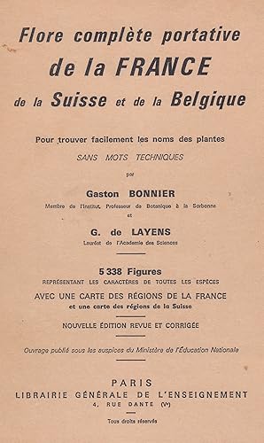 Flore complète portative de la France, de la Suisse et de la Belgique