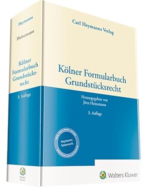 Immagine del venditore per Koelner Formularbuch Grundstcksrecht venduto da moluna