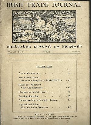 Image du vendeur pour Irish Trade Journal Irisleabar Tradail na hEireann. mis en vente par Saintfield Antiques & Fine Books