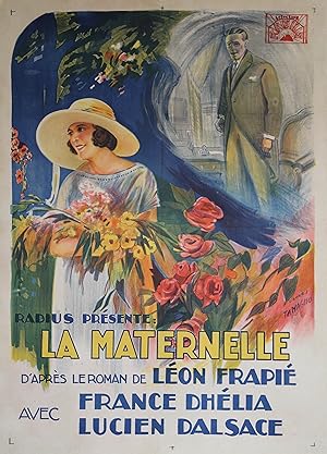 "LA MATERNELLE" Affiche originale entoilée / D'après le roman de Léon FRAPIÉ / Réalisé par Gaston...