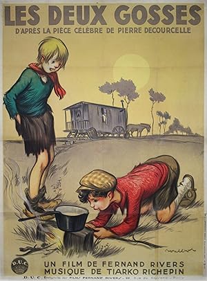 "LES DEUX GOSSES" Affiche originale entoilée / Réalisé par Fernand RIVERS en 1936 avec DORVILLE, ...