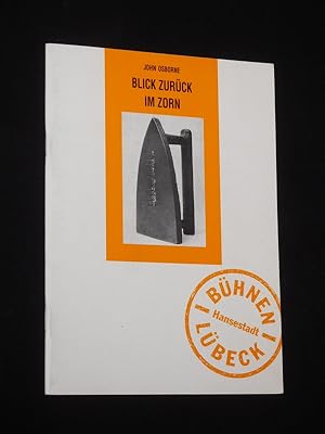 Bild des Verkufers fr Programmheft Bhnen der Hansestadt Lbeck 1991/92. BLICK ZURCK IM ZORN von John Osborne. Insz.: Gerhard Willert, Bhnenbild/ Kostme: Florian Parbs, techn. Ltg.: Alwin Stroh. Mit Christian Wittmann, Peter Senner, Sylvana Krappatsch, Antje Birnbaum, Hanns Otto Ball zum Verkauf von Fast alles Theater! Antiquariat fr die darstellenden Knste