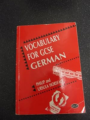 Seller image for VOCABULARY FOR GCSE GERMAN for sale by Happyfish Books