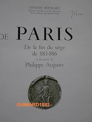 Nouvelle histoire de Paris. : De la fin du siège de 885-886 à la mort de Philippe Auguste