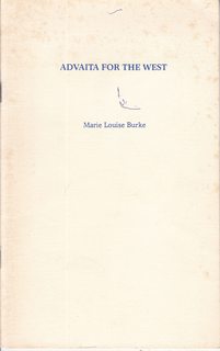 Seller image for Advaita for the West for sale by Never Too Many Books