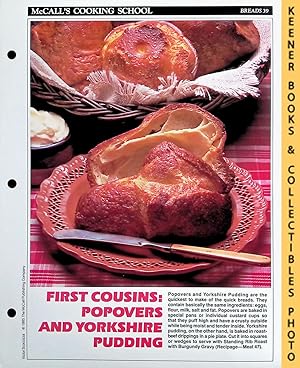 McCall's Cooking School Recipe Card: Breads 39 - Popovers & Yorkshire Pudding : Replacement McCal...