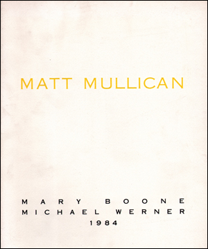 Image du vendeur pour Matt Mullican mis en vente par Specific Object / David Platzker