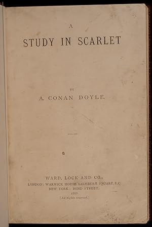 Image du vendeur pour A Study in Scarlet mis en vente par David Brass Rare Books, Inc.