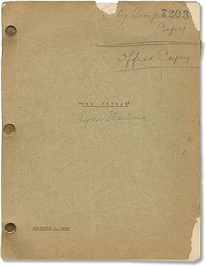 Imagen del vendedor de The Climax (Original screenplay for the 1944 film) a la venta por Royal Books, Inc., ABAA