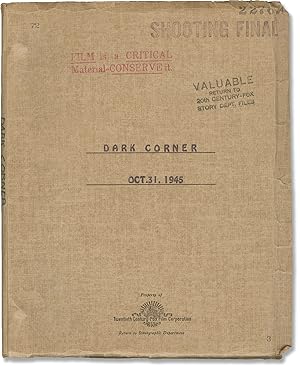 Seller image for [The] Dark Corner (Original screenplay for the 1946 film) for sale by Royal Books, Inc., ABAA