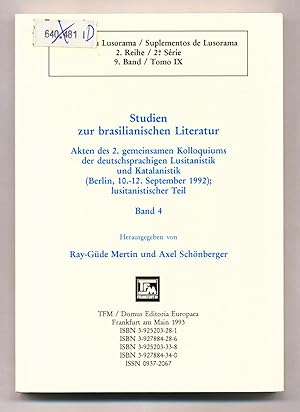 Seller image for Studien zur brasilianischen Literatur Akten des 2. gemeinsamen Kolloquiums der deutschsprachigen Lusitanistik und Katalanistik for sale by avelibro OHG