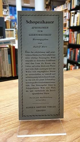 Seller image for original Verlagswerbung Philosophie: Schopenhauer 'Aphorismen zur Lebensweisheit' / D. F. Strauss: Voltaire, for sale by Antiquariat Orban & Streu GbR