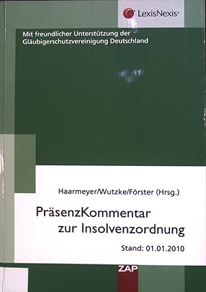 Immagine del venditore per PrsenzKommentar zur Insolvenzordnung. venduto da books4less (Versandantiquariat Petra Gros GmbH & Co. KG)